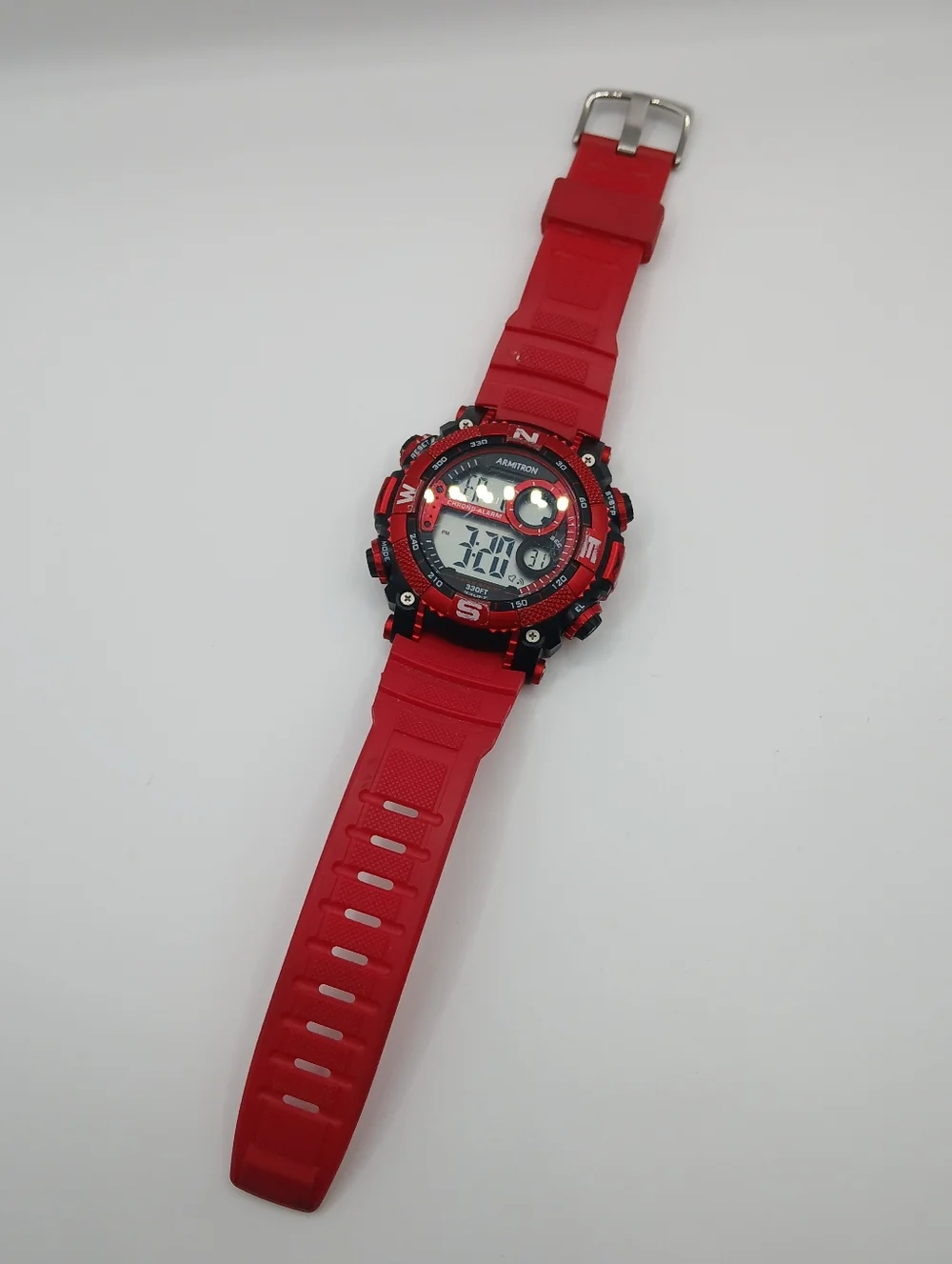 Armitron Sport Men's Digital Red Chronograph Resin Strap Watch, 40/8284/Working‎